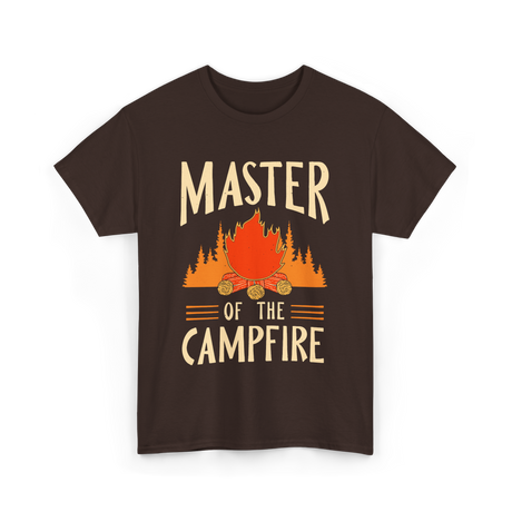 Master Of The Campfire Camping T-Shirt - Dark Chocolate