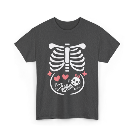 Maternity Skeleton Baby Halloween Skeleton T-Shirt - Dark Heather