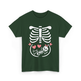 Maternity Skeleton Baby Halloween Skeleton T-Shirt - Forest Green