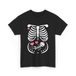 Maternity Skeleton Baby Love Pregnancy T-Shirt - Black