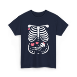 Maternity Skeleton Baby Love Pregnancy T-Shirt - Navy