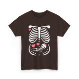 Maternity Skeleton Baby Love Pregnancy T-Shirt - Dark Chocolate