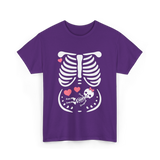 Maternity Skeleton Baby Love Pregnancy T-Shirt - Purple