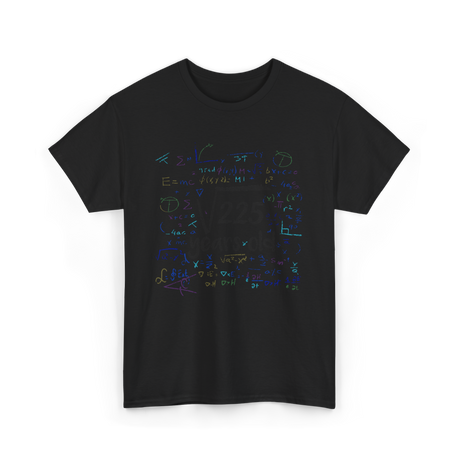 Math Equations Birthday Celebration T-Shirt - Black