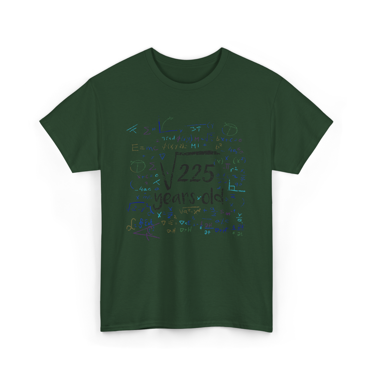 Math Equations Birthday Celebration T-Shirt - Forest Green