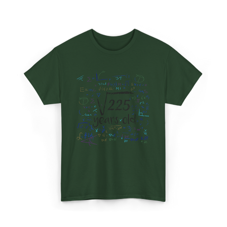 Math Equations Birthday Celebration T-Shirt - Forest Green