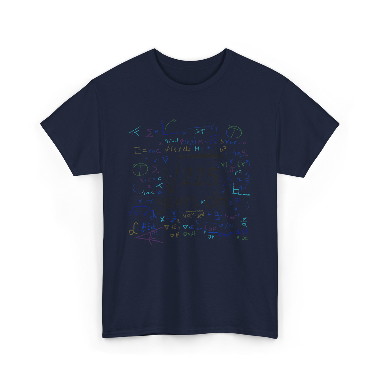 Math Equations Birthday Celebration T-Shirt - Navy