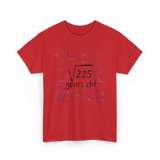 Math Equations Birthday Celebration T-Shirt - Red