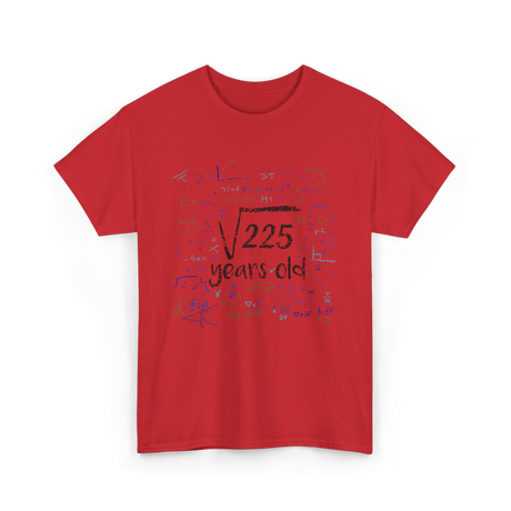 Math Equations Birthday Celebration T-Shirt - Red