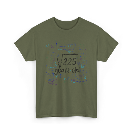 Math Equations Birthday Celebration T-Shirt - Military Green