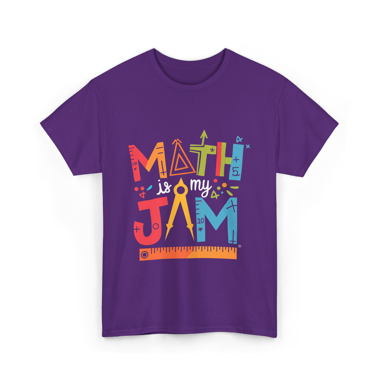 Math is My Jam Math T-Shirt - Purple