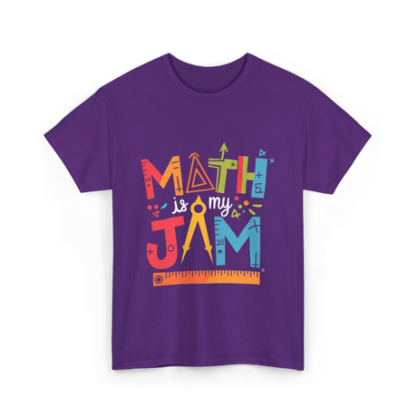 Math is My Jam Math T-Shirt - Purple