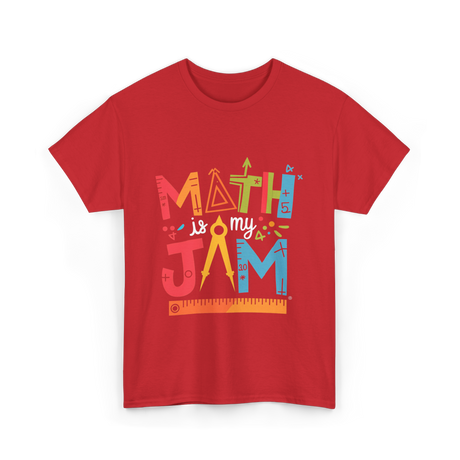 Math is My Jam Math T-Shirt - Red