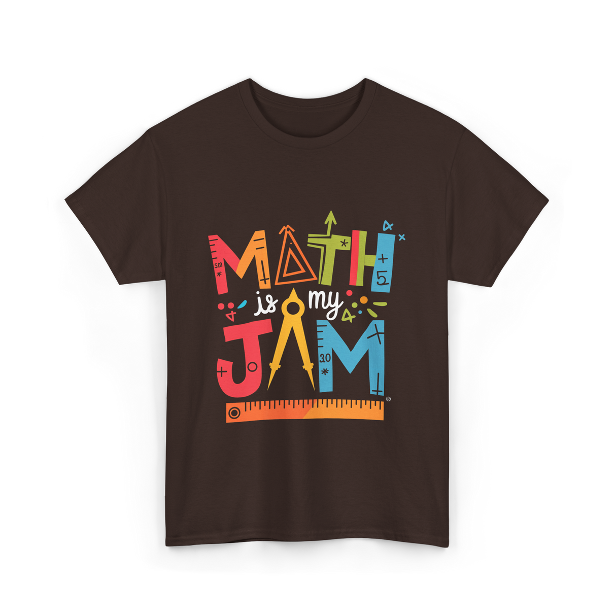 Math is My Jam Math T-Shirt - Dark Chocolate