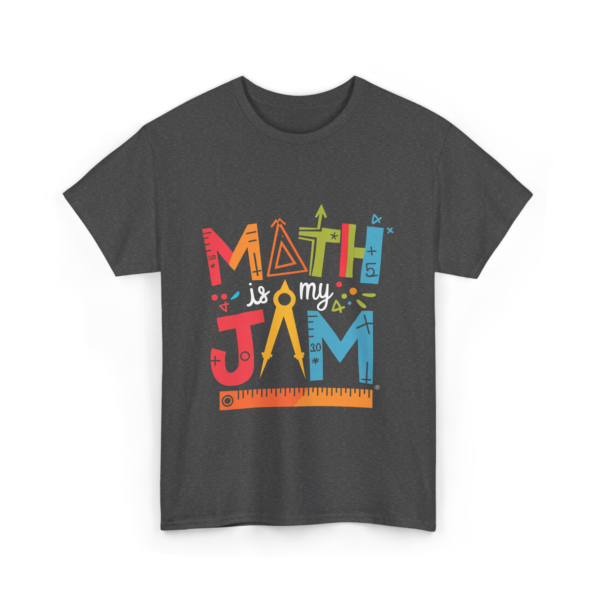 Math is My Jam Math T-Shirt - Dark Heather