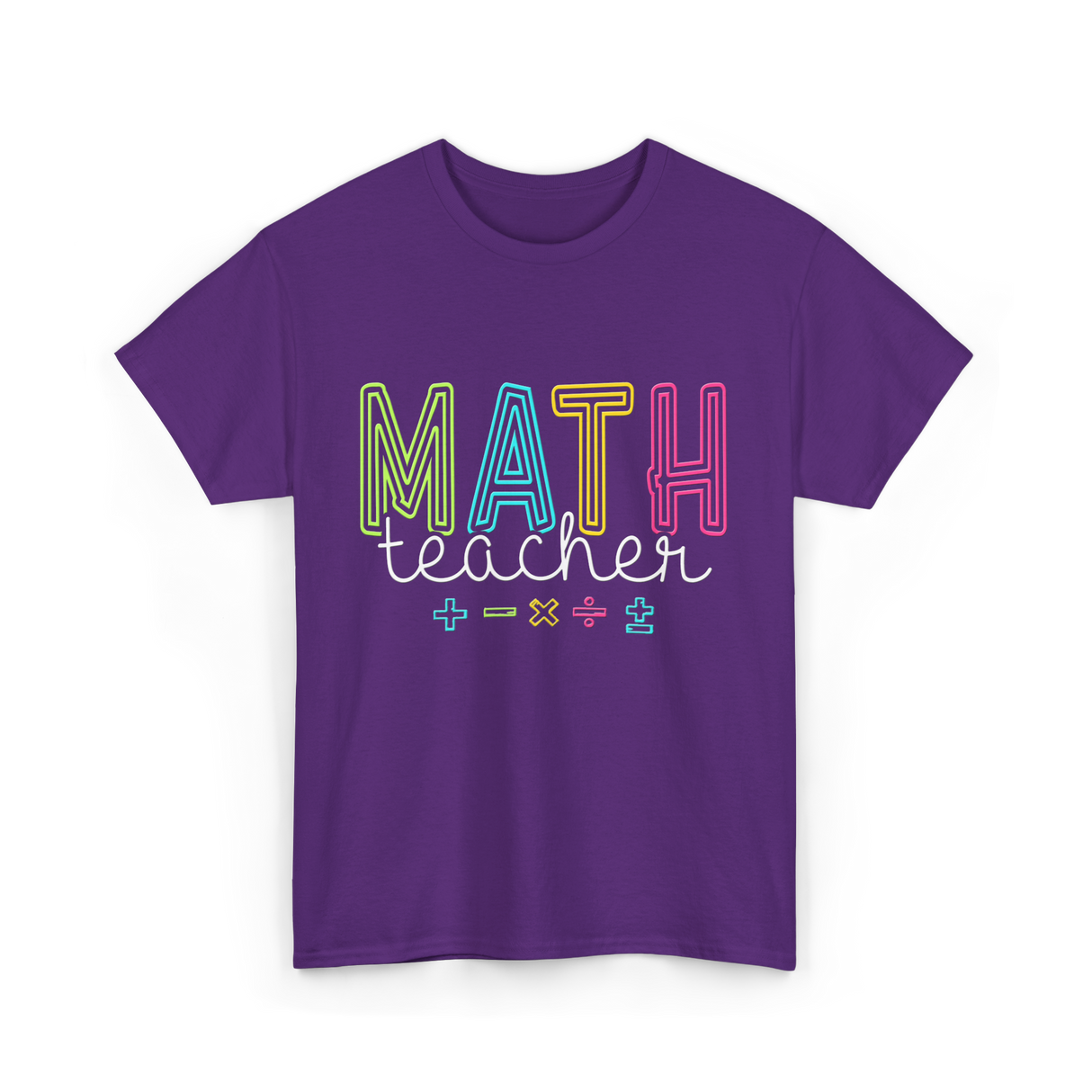 Math Teacher Education Teaching T-Shirt - Purple