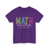 Math Teacher Education Teaching T-Shirt - Purple