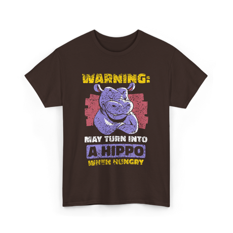 May Turn Into A Hippo T-Shirt - Dark Chocolate