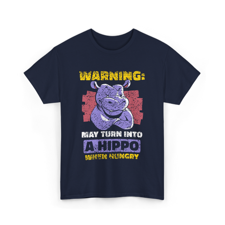 May Turn Into A Hippo T-Shirt - Navy