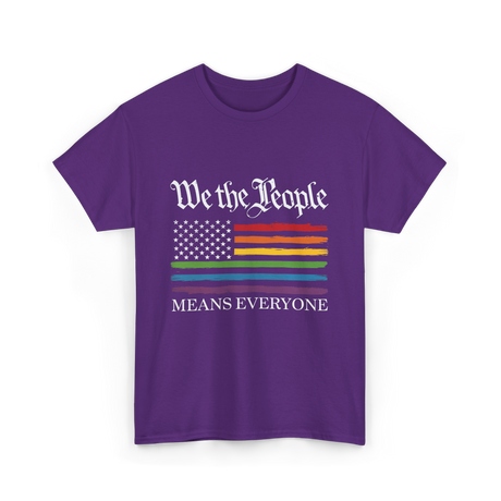 Means Everyone Equality T-Shirt - Purple