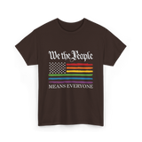 Means Everyone Equality T-Shirt - Dark Chocolate