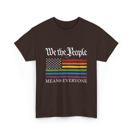 Means Everyone Equality T-Shirt - Dark Chocolate