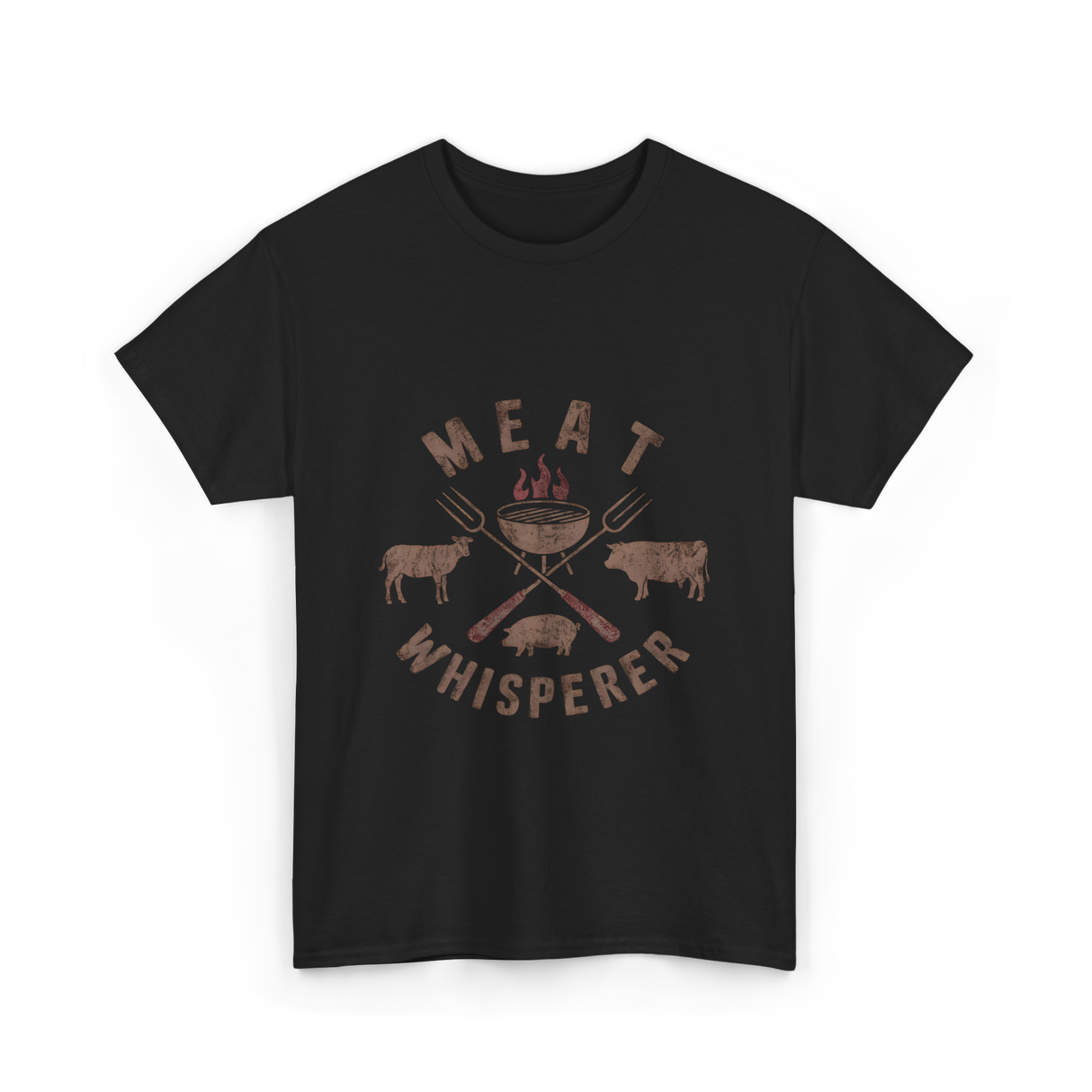 Meat Whisperer BBQ Grilling T-Shirt - Black