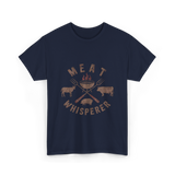 Meat Whisperer BBQ Grilling T-Shirt - Navy