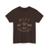 Meat Whisperer BBQ Grilling T-Shirt - Dark Chocolate