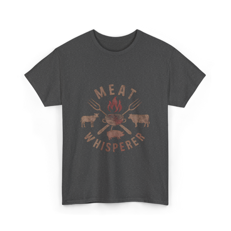 Meat Whisperer Grilling BBQ T-Shirt - Dark Heather