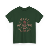 Meat Whisperer Grilling BBQ T-Shirt - Forest Green