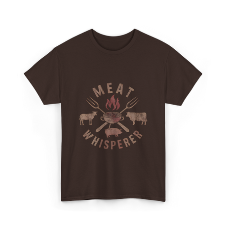 Meat Whisperer Grilling BBQ T-Shirt - Dark Chocolate