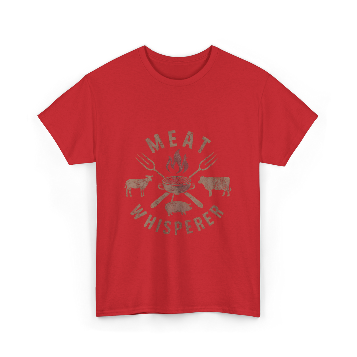 Meat Whisperer Grilling BBQ T-Shirt - Red