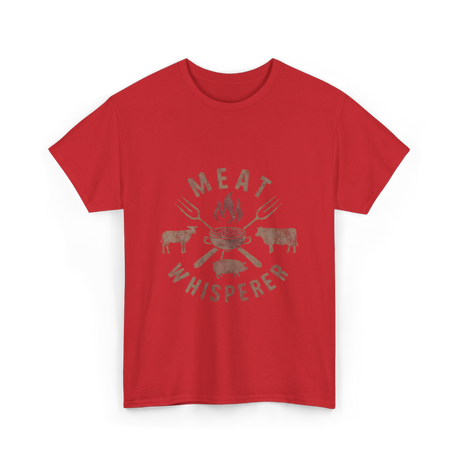 Meat Whisperer Grilling BBQ T-Shirt - Red