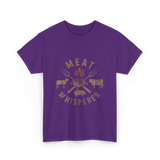 Meat Whisperer Grilling BBQ T-Shirt - Purple