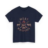 Meat Whisperer Grilling BBQ T-Shirt - Navy