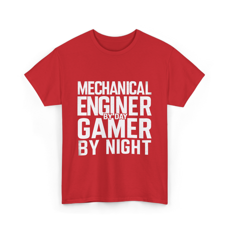 Mechanical Engineer Gamer T-Shirt - Red