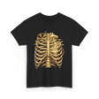 Mechanical Heart Rib Cage Anatomy T-Shirt - Black