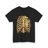 Mechanical Heart Rib Cage Anatomy T-Shirt - Black