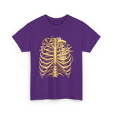 Mechanical Heart Rib Cage Anatomy T-Shirt - Purple