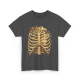 Mechanical Heart Rib Cage Anatomy T-Shirt - Dark Heather