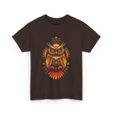 Mechanical Steampunk Owl Art T-Shirt - Dark Chocolate