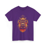 Mechanical Steampunk Owl Art T-Shirt - Purple