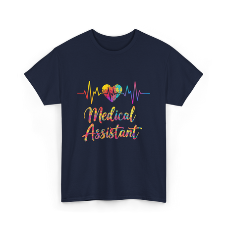 Medical Assistant Heartbeat Healthcare T-Shirt - Navy