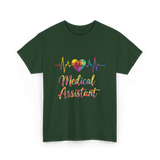 Medical Assistant Heartbeat Healthcare T-Shirt - Forest Green