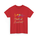 Medical Assistant Heartbeat Healthcare T-Shirt - Red