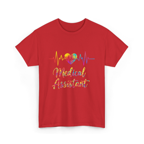 Medical Assistant Heartbeat Healthcare T-Shirt - Red