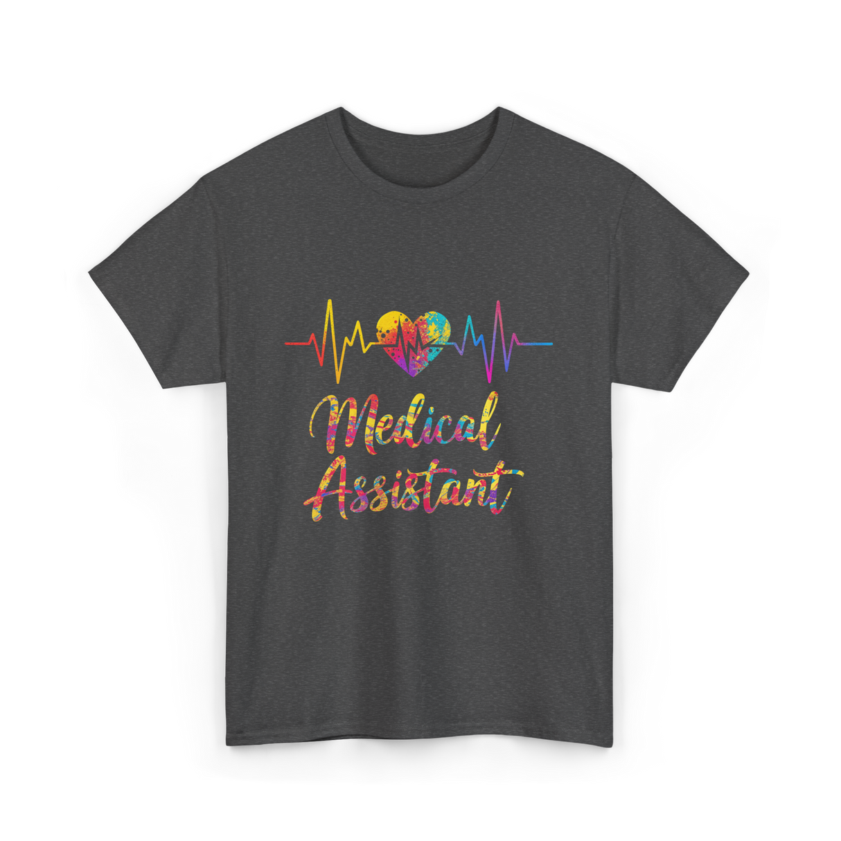 Medical Assistant Heartbeat Healthcare T-Shirt - Dark Heather