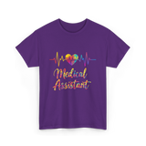 Medical Assistant Heartbeat Healthcare T-Shirt - Purple