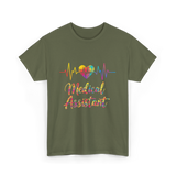 Medical Assistant Heartbeat Healthcare T-Shirt - Military Green